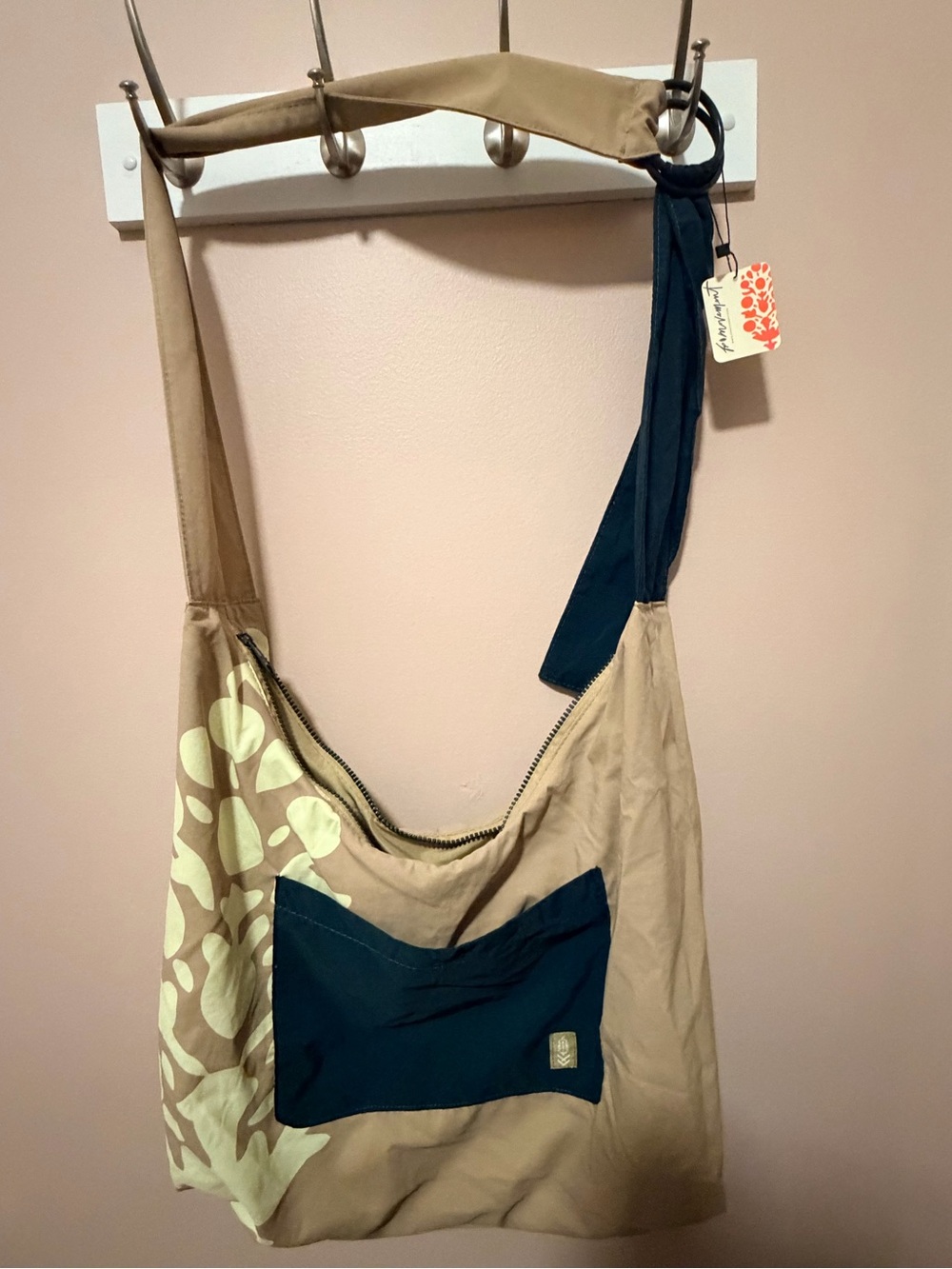 Free People x Thread Wallets NWT Slouchy Shoulder Bag Smoked Sage Moss Recycled